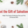 Christmas, the time for salvation is now